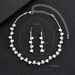Pearl Necklace And Earrings Light Luxury Clavicle Chain High-end Sense Temperament Jewelry Two-piece Set_ipsvogv.com