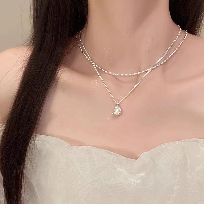 French Style Simple Irregular Pearl Necklace For Women With A Light Luxury And High-end Feel, Niche Design, Double-layer_ipsvogv.com