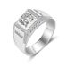 MJZ015 Full Bold 1.25-Carat Diamond Plated With White Gold, Elegant Men's Ring_ipsvogv.com