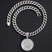 New Creative Round Shield Pattern Hip Hop Trendy Men's Pendant Necklace_ipsvogv.com