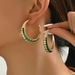 Insen Sweet Cool Spicy Girl College Style for Women, Versatile with Grandmother Green Diamond Design , High End_ipsvogv.com