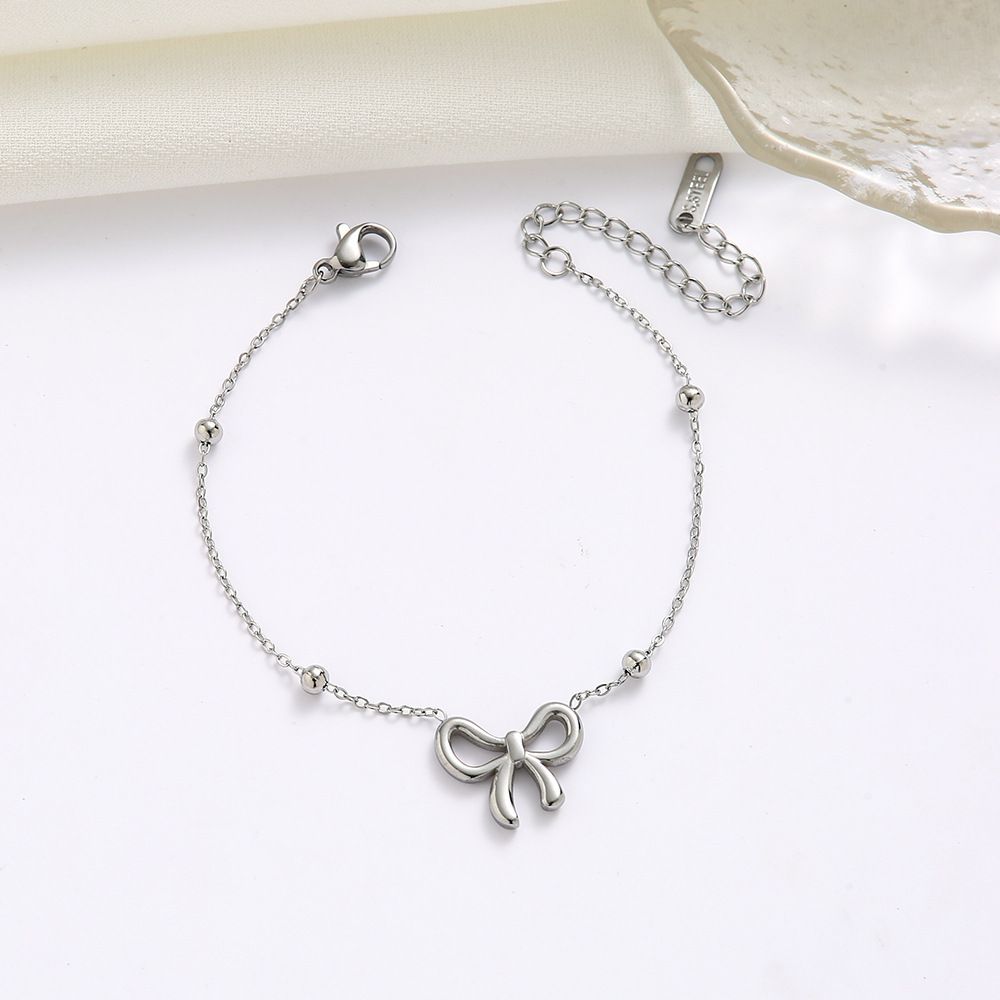 Butterfly Bow Titanium Steel For Women, Versatile, Starry Gold, Fugitive Princess, Sweet, Light Luxury Bracelet_ipsvogv.com