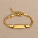 Women's And Children's Curved Stainless Steel Gold Bracelets Fashionable And Personalized Engraved Jewelry_ipsvogv.com