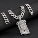 Men’s Jewelry Set Fashion Men's Jewelry Accessories Personality Exaggerated Human Head Pendant Alloy Rhinestone Hip Hop Personality Men's Pendant_ipsvogv.com