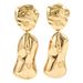 Geometric New Fashion OL Pleated Female Earrings Versatile Niche Special Shaped Metal Design Earrings Wholesale Earrings_ipsvogv.com