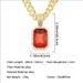Hip Hop Rap Men's Red Pendant Jewelry Trendy and Cool Decoration Cuban Chain Necklace_ipsvogv.com