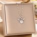 Korean Version Titanium Steel With Zircon Inlay For Women, Featuring Deer Pendant And A High-end Collarbone Necklace_ipsvogv.com
