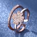 Korean Multi Layered Open Women's Lucky Clover Micro Set Zircon Middle Index Finger Ring Couple Jewelry_ipsvogv.com