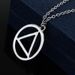 Rap Singer Eminem's Pendant Necklace, Nightclub Hip-hop Minimalist Triangular Necklace_ipsvogv.com