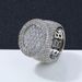 Men's Jewelry Personality Hip Hop Zircon Round Full Diamond Ring Men's High End Fashion Accessories_ipsvogv.com