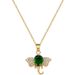 【 Titanium Steel 】 Green Elephant Trunk, Light Luxury Temperament, Gorgeous Full Diamond Necklace, Women's Versatile_ipsvogv.com