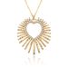 Fashion Retro French Necklace Real Gold Electroplated Hollow Pendant Sweater Chain Zircon Love Necklace Female_ipsvogv.com
