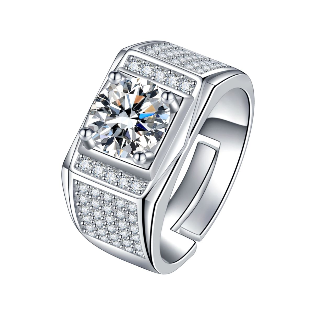 Luxurious Radiant Popular Group Set With Full Diamond, Dominant And Fashionable Wedding Men's Ring_ipsvogv.com