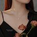 S999 Pure Diamond Star Zircon Necklace For Women, Light Luxury Fashion Moon Pendant, Personalized And Versatile, Full_ipsvogv.com