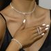2024 Claw Loose Diamond Zircon Necklace Earrings Bracelet Set Three-Piece Clavicle Chain Evening Dress_ipsvogv.com