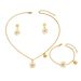 Ins Fresh And Sweet Niche Flower Earrings Necklace Jewelry Simple Inlaid Mother Of Pearl Bracelet Versatile Accessories For Women_ipsvogv.com