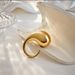 Unisex Hot Selling Real Gold Stainless Steel Water Drop Comma Open Ring Unisex Exaggerated Internet Celebrities_ipsvogv.com