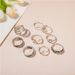 Minimalist Love Aircraft Arrow 10 Piece Combination Set Ring_ipsvogv.com