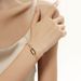 Women's Jewelry Titanium Steel Inlaid Concave Bracelet Hand Jewelry Stainless Steel Non Fading Ins Texture Multi Color Matching_ipsvogv.com