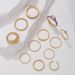 Women’s Jewelry Set Fashion Gold Love Ring Joint Ring Set Ins Cold Style 12 Piece Alloy Diamond Twist Ring_ipsvogv.com