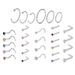 Women's Jewelry Stainless Steel Nose Nail Set 18 Pieces Piercing Nose Ring Set Titanium Steel Nose Jewelry_ipsvogv.com