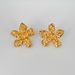 Fashionable Ins18k Gold Plated Titanium Steel Retro Lava Embossed Flower Earrings_ipsvogv.com