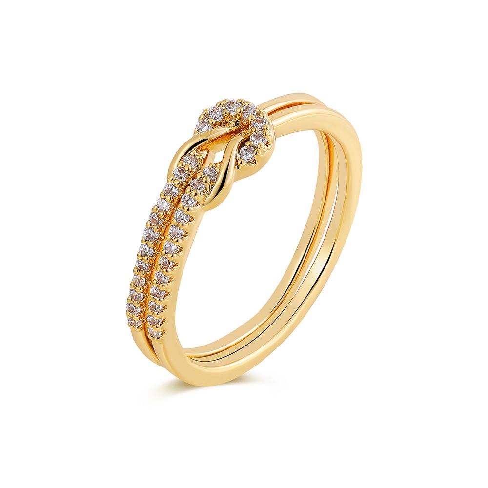 Women’s Jewelry Set Fashion Light Luxury Niche Temperament Versatile Fashion Ring Elegant Knotted Diamond Ring Ladies Ring_ipsvogv.com