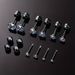 1 Pair 4mm-8mm Laser Sparkling Zircon Stud Earrings Elegant Minimalist Style Stainless Steel Screw-in Ear Jewelry Daily Casual_ipsvogv.com