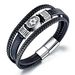 Men's Jewelry Fashion Trend Hand Jewelry Fashion Versatile Multi Layer Braided Leather Bracelet Six Pointed Star Titanium Steel Leather Bracelet_ipsvogv.com