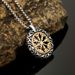 New Jewelry Trend Accessories Pendant Hollow Compass Titanium Steel Men's Viking Necklace_ipsvogv.com