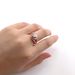 Unisex fashion spiral women's ring copper inlaid zircon plated rose gold_ipsvogv.com