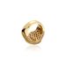 Retro Geometric Hip Hop Ring – Cubic Zirconia Halo Men's/Women's Statement Jewelry, Vintage Disc Design, Prong Set Stones, Gold/Silver (Sizes 7-11)_ipsvogv.com