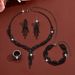 Women’s Jewelry Set Fashion Hot Selling Twisted Tassel Necklace Earrings Bracelet Three Piece Set Fashionable And Luxurious Atmospheric Bright Set_ipsvogv.com