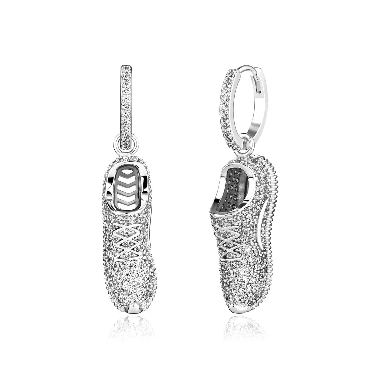 Creative Fashion Sports Trend Dia Copper Personality Shoes Gold Earrings_ipsvogv.com