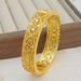 Elegant And Fashionable Gold-plated Hollow Carved Floral Women's Bracelet, Daily Wear, Bridal Party Gift_ipsvogv.com