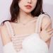 Ins style fashion infinite love necklace female girl heart hollow diamond Mobius ring love pendant clavicle chain_ipsvogv.com