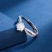 New Korean version of Mosang Stone Wrapping Ring, Women's Six Claw One Carat Interwoven Love Open Ring Handpiece_ipsvogv.com