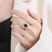 Baolai Xing Accessories Emerald Luxury Wedding Copper Plated Platinum Ring_ipsvogv.com