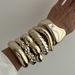 Design Sense Irregular Liquid Glossy Wide Bracelet Female Ins Wind Geometric Folds Bracelet_ipsvogv.com