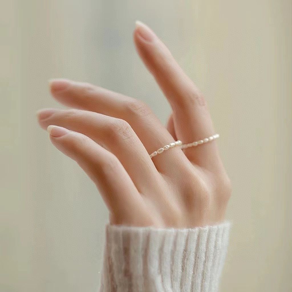 Ultra Fine Natural Freshwater Pearl Xiaomi Pearl Summer 2025 New Style, Fashionable And Gentle, Layered, Plain Ring,_ipsvogv.com