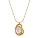 Body 【 Full Titanium Steel 】 Cat's Eye Beans Personality Minimalist. True Gold Necklace Inside The Stove. Female 【 】 Minimalist. Stove._ipsvogv.com