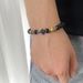 Non-Fading Men's Stone 8mm Natural Tiger Eye Black Gallstone Cross Bracelet Beads_ipsvogv.com