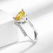 Baolai Xing Jewelry New Product Fashion Versatile Yellow Opening Heart Set With High Carbon Diamond Ring_ipsvogv.com