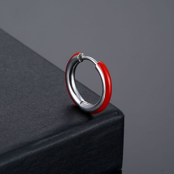 Fashion Trendy Small Hoop Earrings Clip for Women Men Earring Stainless Steel Earrings Diy Ear Piercing_ipsvogv.com