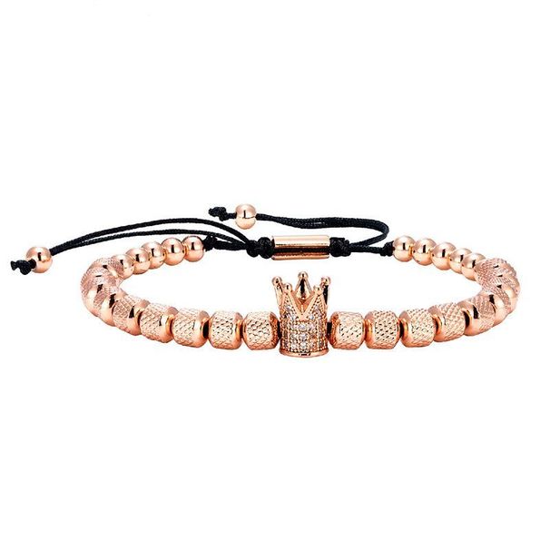 Europan And Amrican Rtro Coppr Crown Titanium Stl Badd Pinappl Bad Mn's Braidd Adjustabl Braclt_ipsvogv.com