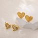 Women’s Jewelry Set Fashion Simple And High End Gold Plated Three Dimensional Heart Shaped Smooth Two Sided Earrings Simple Earrings_ipsvogv.com
