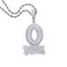 Men's Hip Hop Zirconium Letter Pendant Necklace - O Block Design With Cubic Zirconia, 60cm Chain (Silver/Gold) Rap Inlaid Zircon Jewelry_ipsvogv.com