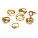 New Hollow Flower Geometry 7-piece Set Of Ring Accessories_ipsvogv.com