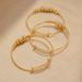 Round Spherical Arabic Gold Women's Zircon Vacuum Electroplated Bracelet Jewelry Set_ipsvogv.com
