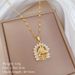 Cute Zircon Crystal Horse Pendant Necklaces for Women Girls Stainless Steel Jewelry Accessories Gifts for Friend_ipsvogv.com